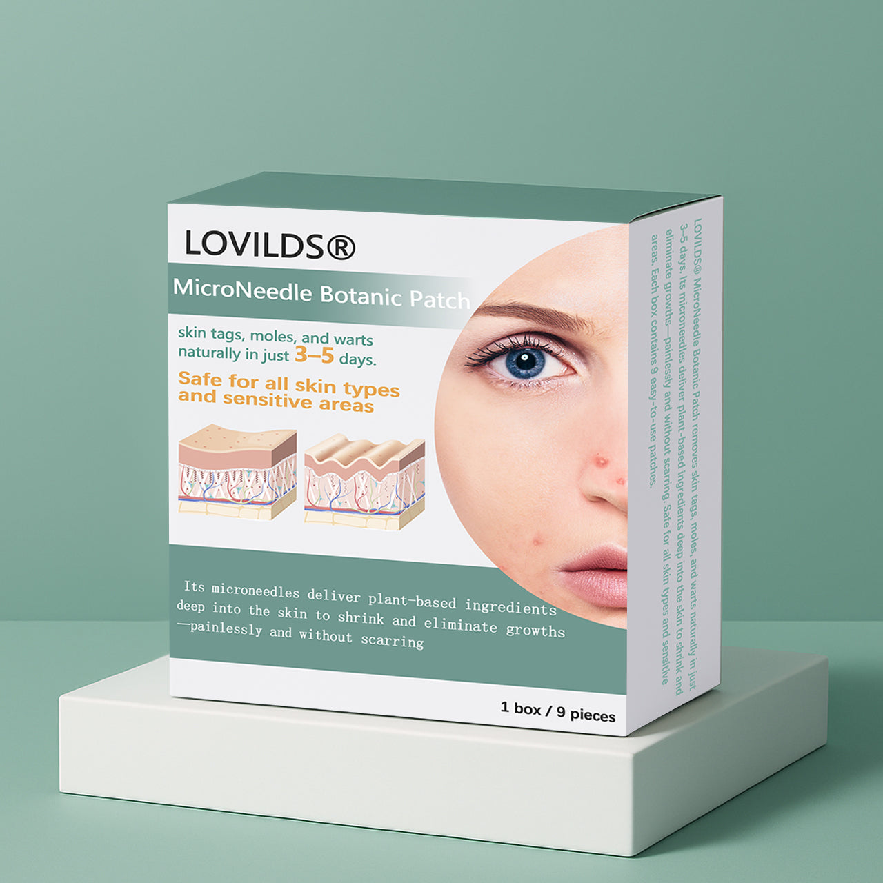 šLOVILDSĀ® MicroNeedle Botanic Skin Tag Removal Patch Made in the USA