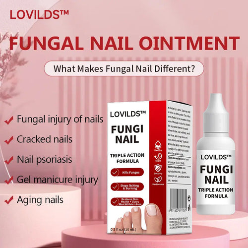 LOVIDS™Powerful toenail fungus treatment, antifungal solution for toenails or fingernails, triple action formula removes fungus, repairs and renews damaged nails