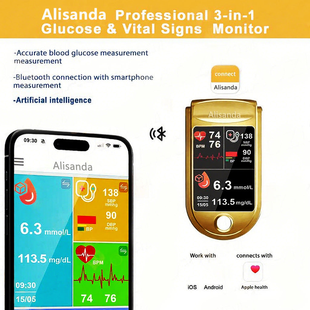 š„ 3-in-1 Health Monitor Painless Testing - Extremely Fast Readings - Accurate Tracking ā
Blood Glucose ā
Heart Rate ā
Blood Oxygen All in One!