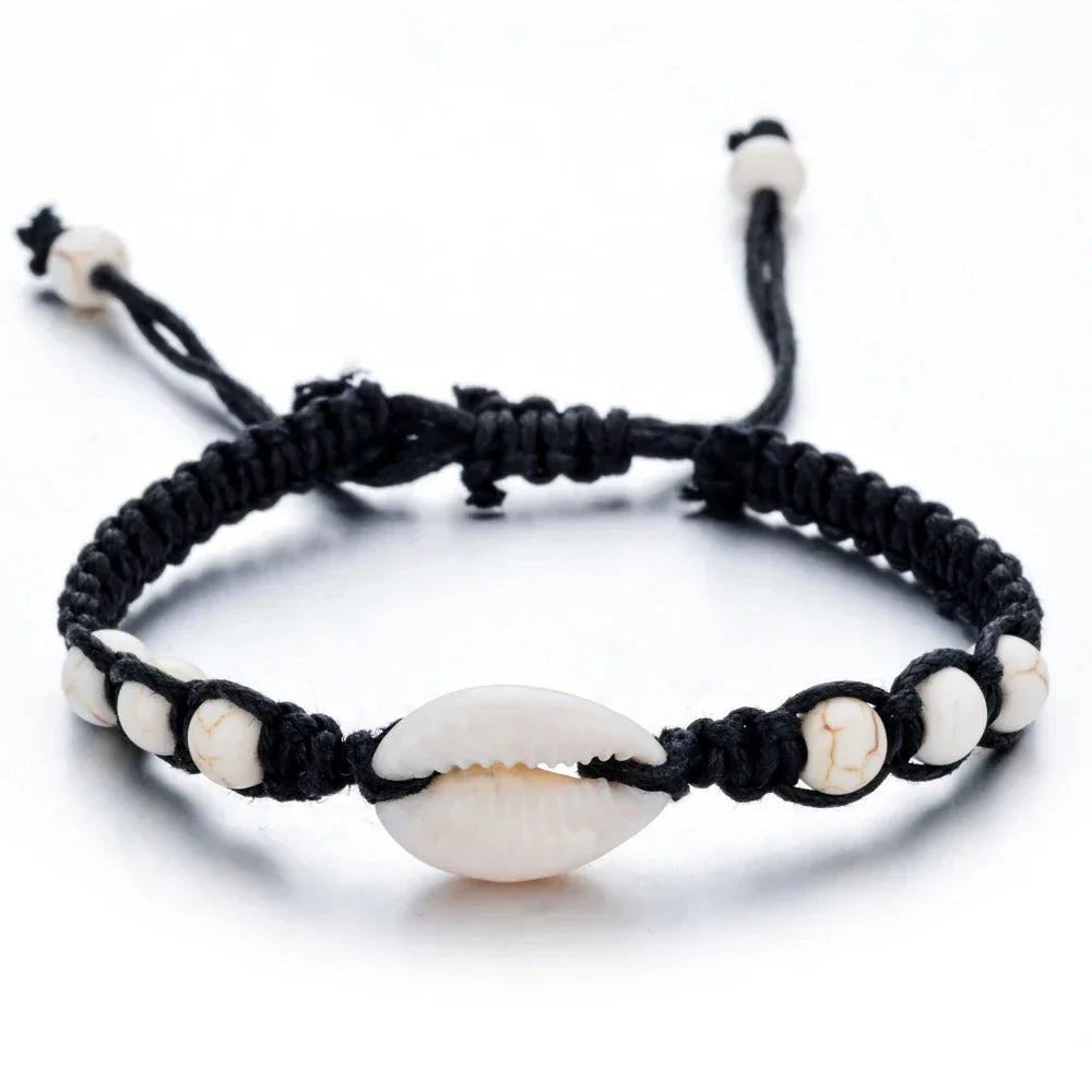 Unisex Summer 1Starfish Shell Braided Bracelet