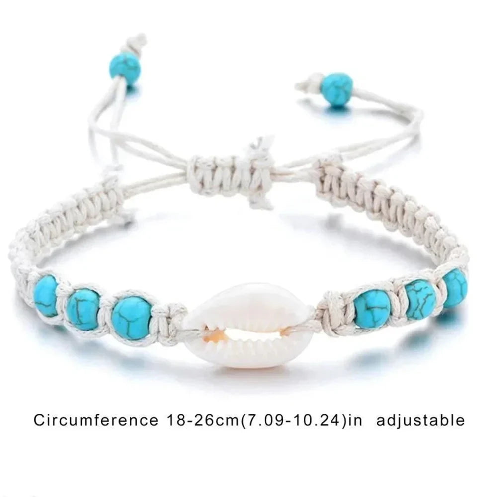 Unisex Summer 1Starfish Shell Braided Bracelet
