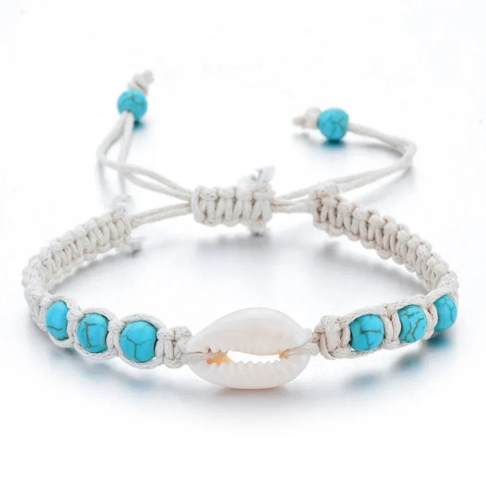 Unisex Summer 1Starfish Shell Braided Bracelet