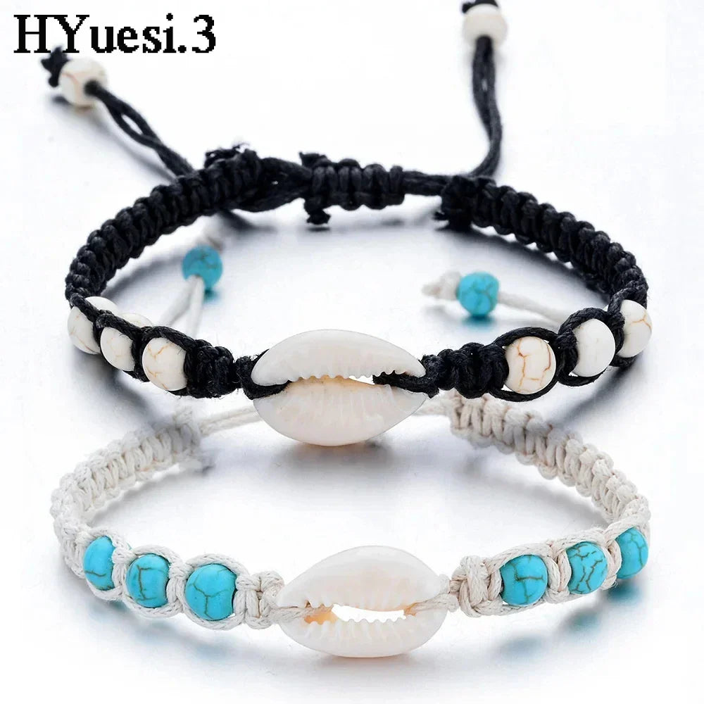Unisex Summer 1Starfish Shell Braided Bracelet