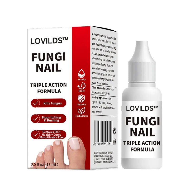 LOVIDS™Powerful toenail fungus treatment, antifungal solution for toenails or fingernails, triple action formula removes fungus, repairs and renews damaged nails