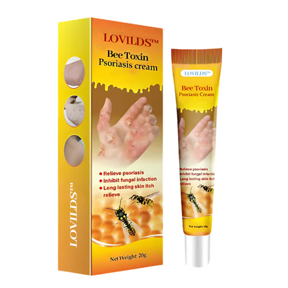 LOVILDS™ Bee Toxin Psoriasis Cream – Fast-Acting, Steroid-Free Relief for Itching, Scaling, and Redness | Dermatologist-Approved, Long-Lasting Hydration & Infection Prevention