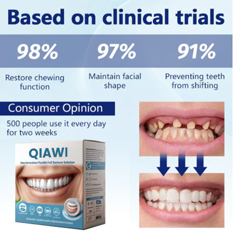 QIAWI™-✨ Transform Your Smile with the New Generation Flexible Full Denture Solution – Comfortable, Durable, and Naturally Beautiful 😁💎