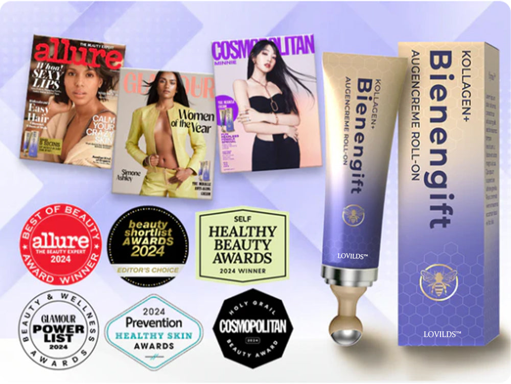 ✨ LOVILDS™ Kollagen+ Bienengift Augencreme Roll-on 🇩🇪 Vom Dermatologen genehmigt