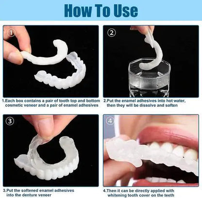 QIAWI™- Premium Custom Silicone Denture Set Dual Certification by the American Dental Association (ADA) & the U.S. Food and Drug Administration (FDA)