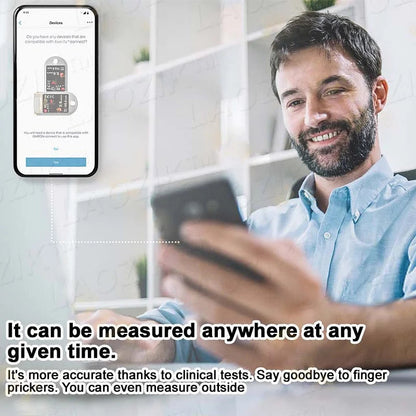 💥  3-in-1 Health Monitor Painless Testing - Extremely Fast Readings - Accurate Tracking ✅ Blood Glucose ✅ Heart Rate ✅ Blood Oxygen All in One!