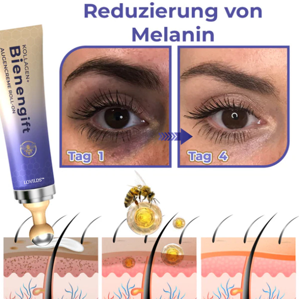 ✨ LOVILDS™ Kollagen+ Bienengift Augencreme Roll-on 🇩🇪 Vom Dermatologen genehmigt