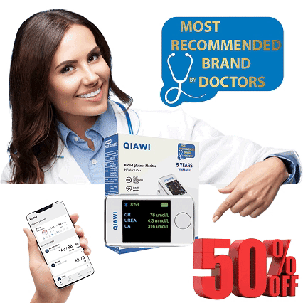 QIAWI ™ Blood Glucose Monitor - 99.9% Accuracy and an Exclusive Gift!