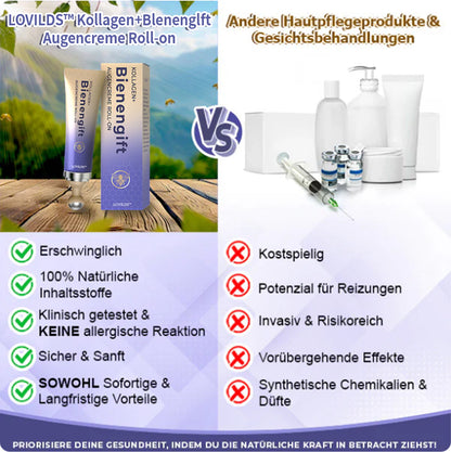 ✨ LOVILDS™ Kollagen+ Bienengift Augencreme Roll-on 🇩🇪 Vom Dermatologen genehmigt