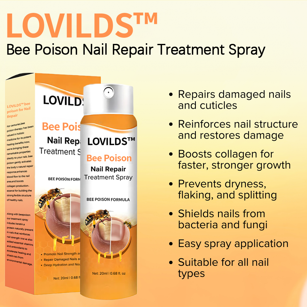 ✅Official Store - Walgreen Pharmacy| LOVILDS™ Bee Poison Nail Repair Treatment Spray