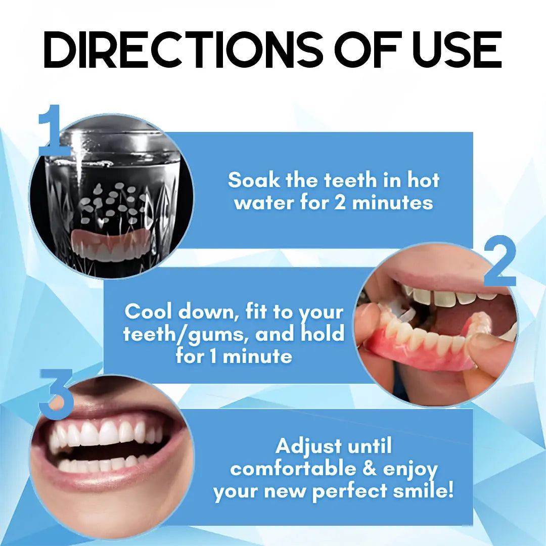 QIAWI™- Premium Custom Silicone Denture Set Dual Certification by the American Dental Association (ADA) & the U.S. Food and Drug Administration (FDA)
