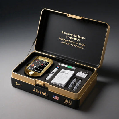 💥  3-in-1 Health Monitor Painless Testing - Extremely Fast Readings - Accurate Tracking ✅ Blood Glucose ✅ Heart Rate ✅ Blood Oxygen All in One!