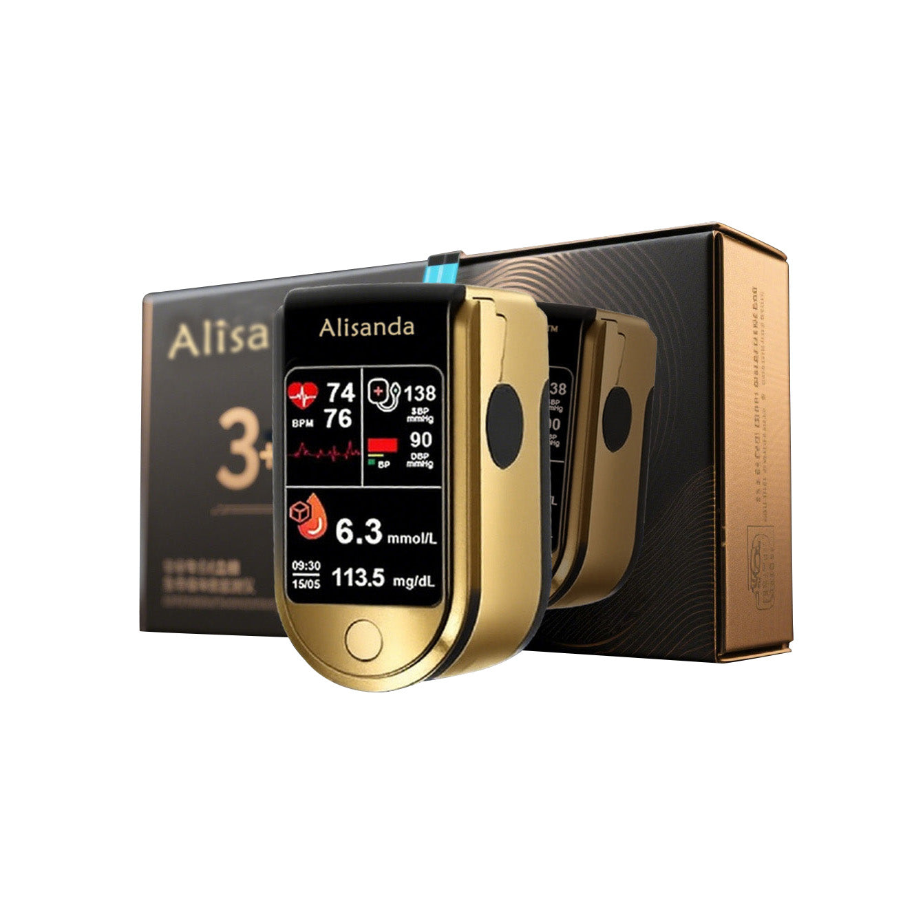 💥  3-in-1 Health Monitor Painless Testing - Extremely Fast Readings - Accurate Tracking ✅ Blood Glucose ✅ Heart Rate ✅ Blood Oxygen All in One!