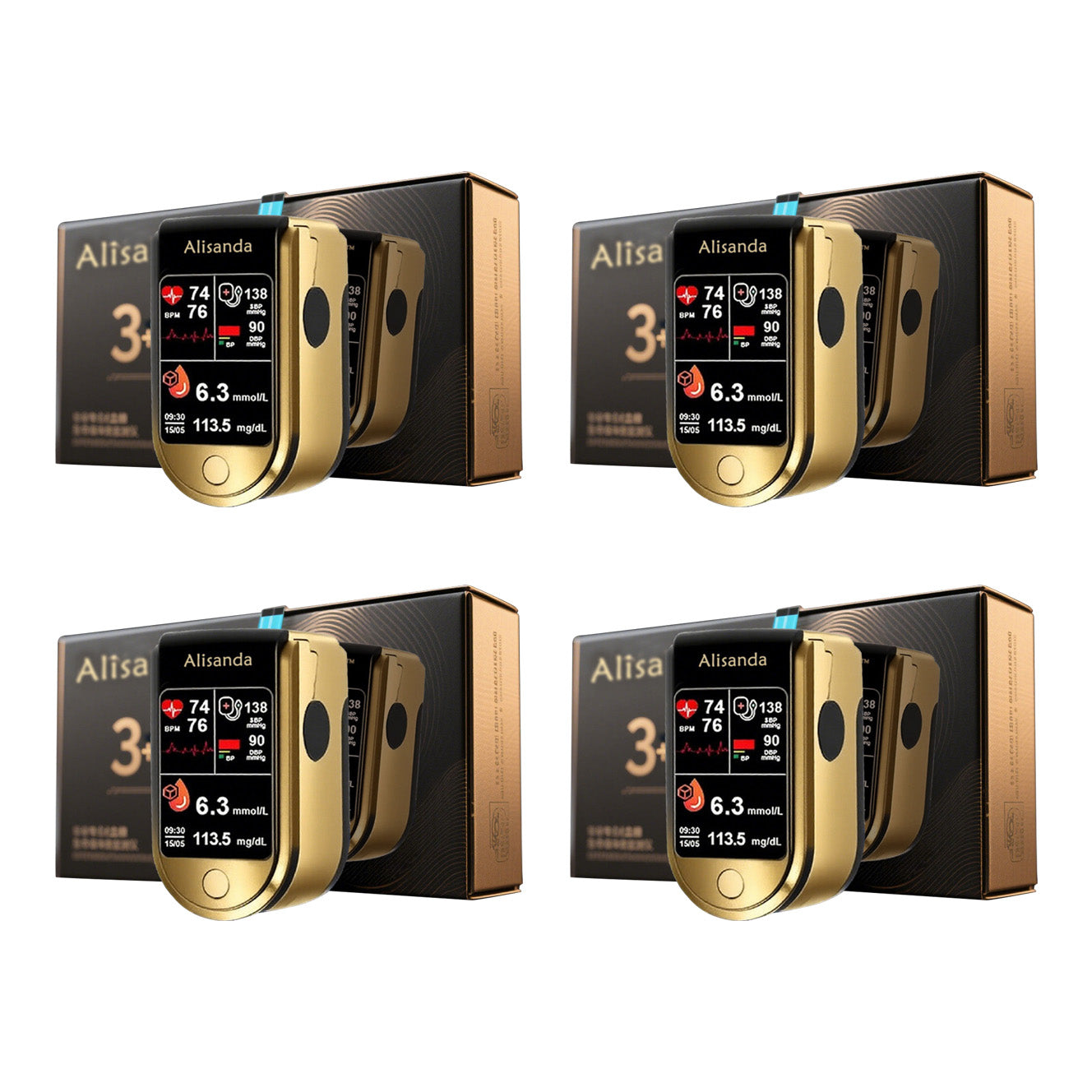 💥  3-in-1 Health Monitor Painless Testing - Extremely Fast Readings - Accurate Tracking ✅ Blood Glucose ✅ Heart Rate ✅ Blood Oxygen All in One!