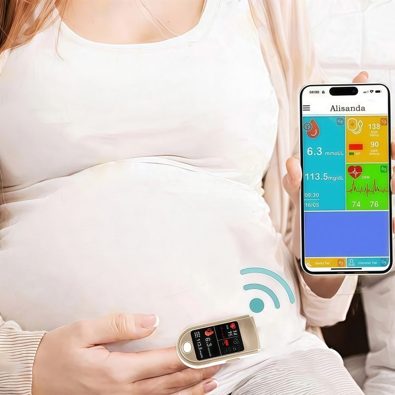 💥  3-in-1 Health Monitor Painless Testing - Extremely Fast Readings - Accurate Tracking ✅ Blood Glucose ✅ Heart Rate ✅ Blood Oxygen All in One!