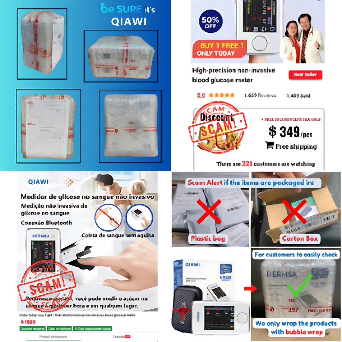 QIAWI ™ Blood Glucose Monitor - 99.9% Accuracy and an Exclusive Gift!